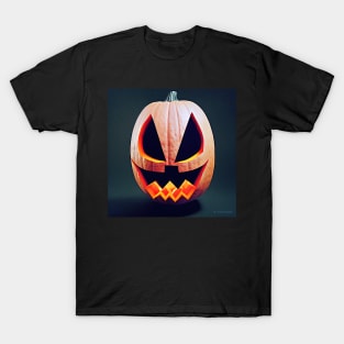 halloween scary evil pumpkin funny pumpkin head evil T-Shirt